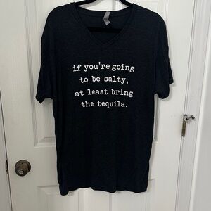 Next Level Apparel Black Tee with Slogan